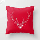 Axyaa Geometric Pillow Case: Modern Red Design for Home Decor
