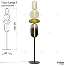 Axyaa Nordic Glass LED Floor Lamp for Home Decor and Indoor Lighting