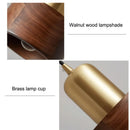 Axyaa Copper Walnut Wood Wall Lamp Modern Nordic Bedroom Living Room Light