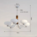 Axyaa Glass Chandelier Retro Ceiling Lamp Medieval Vintage Pendant Light