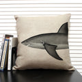 Axyaa Shark Dinosaur Linen Cushion Cover Throw Pillow Case 45x45cm