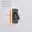 Axyaa LED Wall Lamp USB Charging Minimalist Bedroom Reading Light