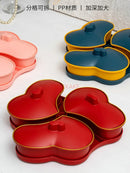 Axyaa Heart-Shaped Divided Nut Snack Plate for Living Room Tea Table
