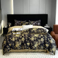 Axyaa 800TC Egyptian Cotton Bedding Set, Vintage Oil Print Style, Luxury Sheets