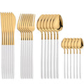 Axyaa Gold Mirror Stainless Steel Cutlery Set for Dining Wedding Restaurant