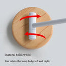 Axyaa Long Arm LED Wall Lamp: Solid Wood Sconce for Home Indoor Lighting