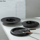 Axyaa Retro Ceramic Dinner Plate Set of 6 – Solid Color Tableware