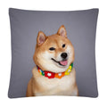 Axyaa Cute Dog Photo Polyester Cushion Cover for Home Sofa Car