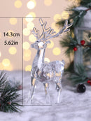 Axyaa Deer Ornament: Acrylic Figurine Sculpture for Christmas Decor