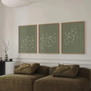 Axyaa Japanese Green Wall Art: Birds & Animals Canvas Prints for Modern Home Decor
