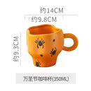 Axyaa Halloween Hand Holding Cute American Ceramic Mug