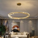 Axyaa Crystal Chandelier: Modern Living Room Dining Room Pendant Lights