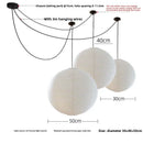 Axyaa Silk Pumpkin Chandelier for Dining Living Bedroom