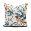 Axyaa Leopard Printed Velvet Cushion Cover 45x45cm Burnt Orange Knot Home Decor