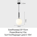 Axyaa Acrylic Ball Lamp: Modern LED Bar Counter Coffee Bar Decoration & Bedroom Lighting