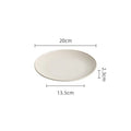 Axyaa Beige Striped Ceramic Plate Set for Molecular Cuisine and Dining