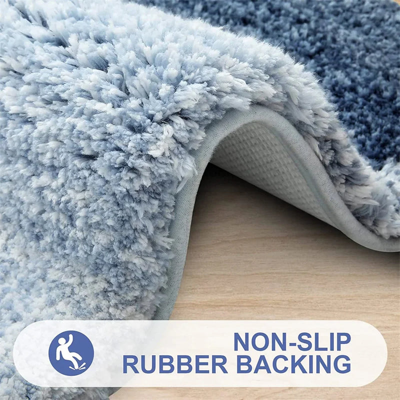 Axyaa Plush Microfiber Bath Rug Non-Slip Soft Absorbent Carpet