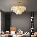 Axyaa Green Glass Crystal Chandelier Elegant Vintage Pendant Lighting for Home