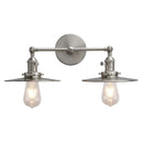 Axyaa Country Style Wall Lamp: 2-Light Sconce Switch Matte Vanity Table Lamp