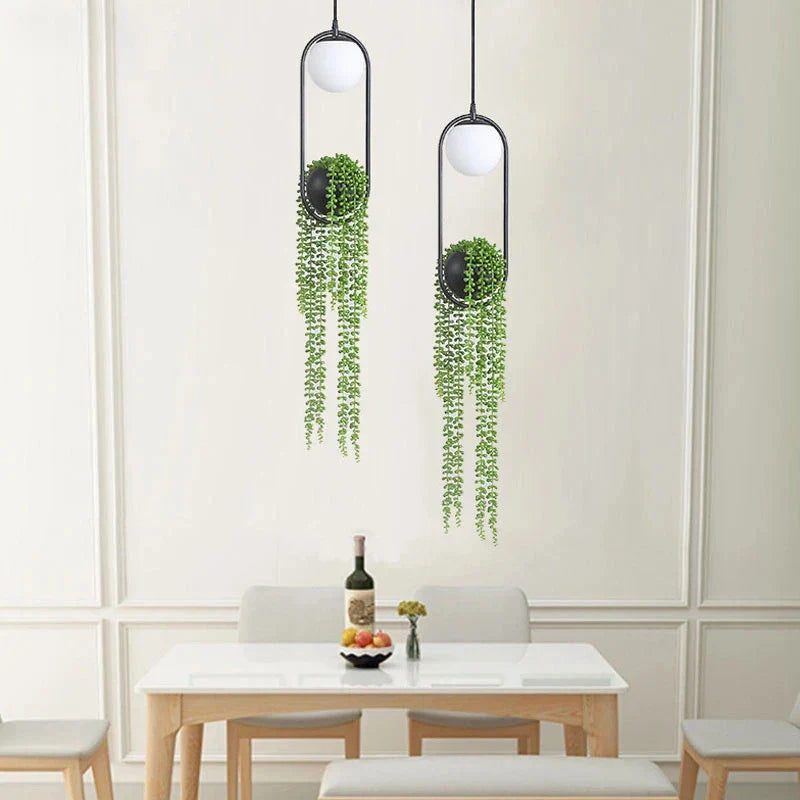 Axyaa Nordic Plant Pendant Lights for Home Dining Room Decor