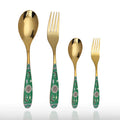 Axyaa Stainless Steel Dinnerware Set - Fork, Spoon, and Coffee Dessert Fruit Cutlery