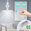 Axyaa 28W E27 LED Light Bulb with Timer Remote Controller for Home, Warehouse, Garage