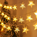 Axyaa Moon Star LED String Lights - Christmas Wedding Room Desk Decor