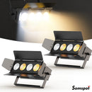 Axyaa 200W COB LED Par Light Spotlights with Barn Doors for Stage Lighting