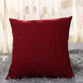 Solid Color Faux Linen Throw Pillow Cover by Axyaa - Modern Home Decor Square Pillow Case