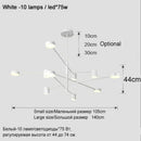 Axyaa Simple Black White Gold Ceiling Chandelier for Home and Restaurant