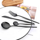 Axyaa 12-Piece Pink Gold Stainless Steel Cutlery Set