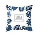 Flamingo Flower Rainforest Cushion Cover with Tropical Plant Animal Pattern by Axyaa