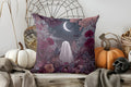 Axyaa Halloween Ghost & Pumpkin Pattern Cushion Cover for Sofa, Bedroom, Car