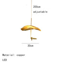 Axyaa Copper LED Chandelier - Modern Kitchen Living Room Art Decor Lighting Fixture