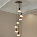 Axyaa Crystal Chandelier Pendant Light for Modern Home Decoration and Stair Lighting