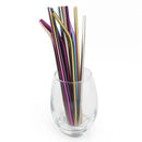 Axyaa Stainless Steel Drinking Straws Set with Cleaning Brush