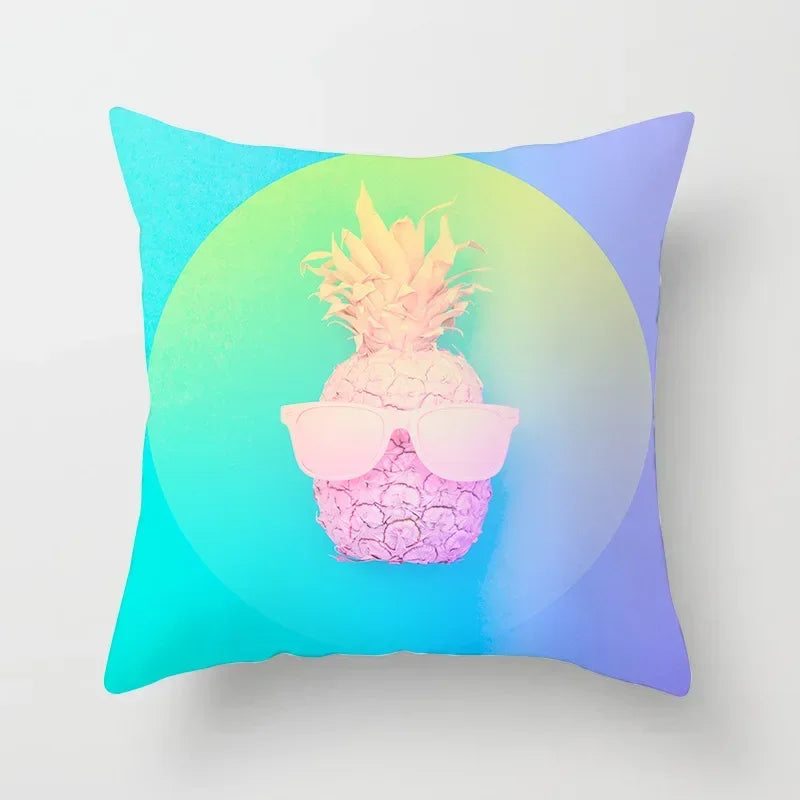 Axyaa Tropical Leaf Print Pillowcase for Living Room Sofa