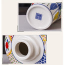 Axyaa Yuan Blue White Ceramic Wine Bottle Vase Decoration Ornament