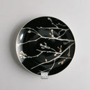 Axyaa Sakura Set Plate Black White Wall Decoration Hanging Plate Coffee Living Room