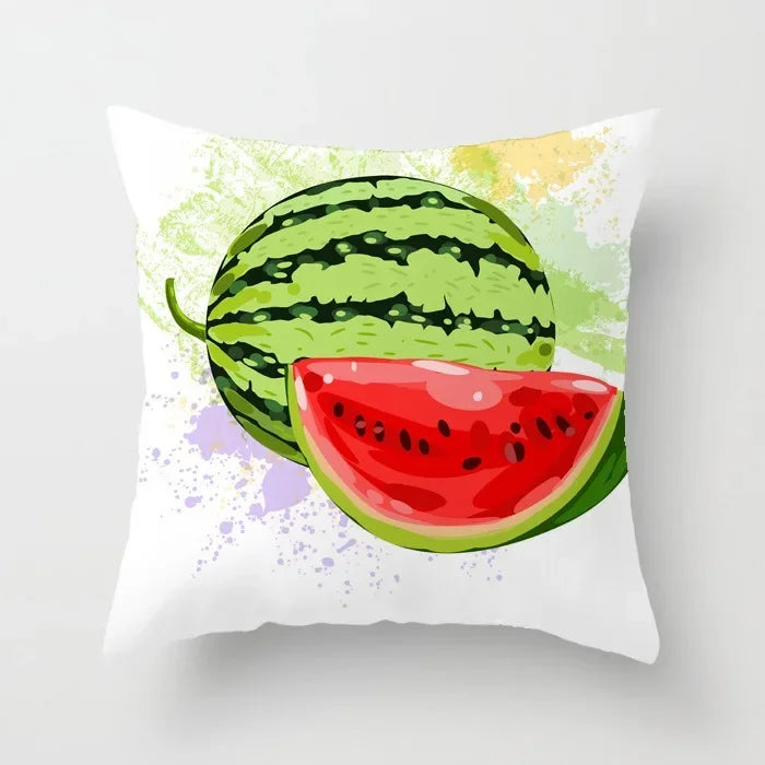 Axyaa Cartoon Watermelon Banana Print Seat Cushion Cover