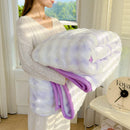 Axyaa Super Soft Rabbit Fur Sofa Throw Blanket for Luxury Multifunctional Bedspread