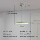 Axyaa Nordic LED Chandelier Macaron Saucer Bar Pendant Light for Living Bedroom