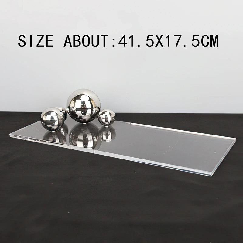 Axya Clear Acrylic Tray Metal Ball Decor Storage Nordic Vase Jewelry Display