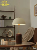 Axyaa French Medieval Solid Wood Table Lamp LED E14 for Bedroom and Living Room