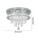 Axyaa Chrome Crystal Ceiling Chandelier for Modern Home Decor