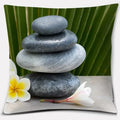 Buddha Zen Stone Flower Pillow Case for Home Office Decor Sofa Cushion Cover.