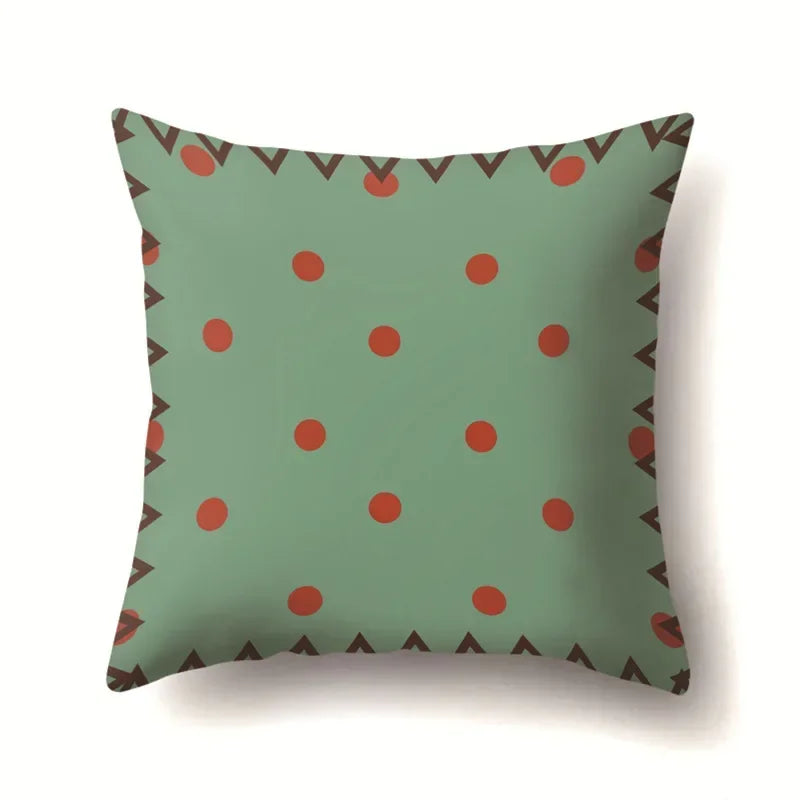 Axyaa Retro Geometric Pattern Cushion Cover for Sofa and Couch Décor