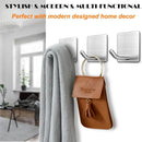 Axyaa Stainless Steel Adhesive Towel Hook: Heavy Duty Silver Sticky Hanger