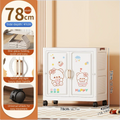 Axyaa Cartoon Wardrobe: Foldable Storage Organizer with Wheels
