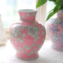 Axyaa Blue and White Porcelain Vase - Chinese Retro Flower Arrangement Home Decor